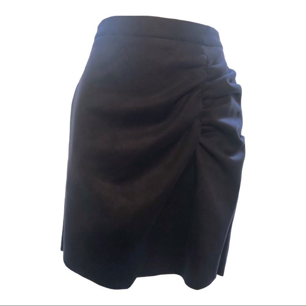 BCBG Generation Navy Shirred Wrap mini‎ Skirt Size 4 Retail $68